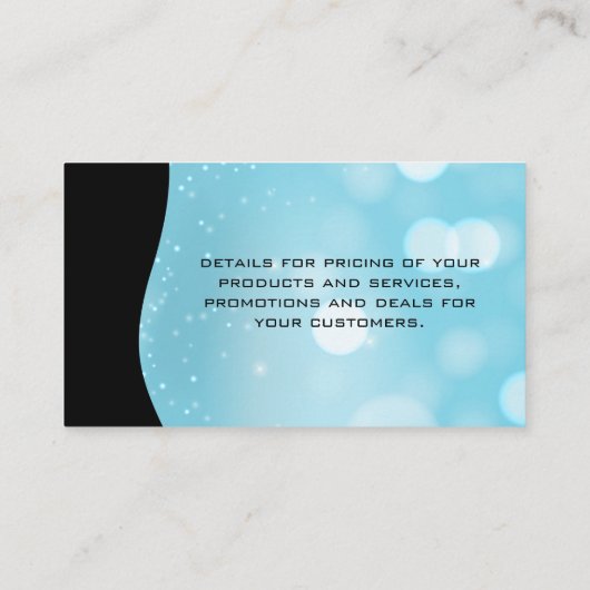 QRコード/ブルーボケ抽象芸術名刺 名刺 (裏面)