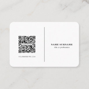 QRコード，プロフェッショナルミニマリストソーシャルメディア 名刺