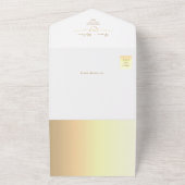 QRコード ホワイトゴールド ウェディング オールインワン招待状 (外側)