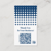 QRコード – ホワイトブルー小規模企業 ロイヤリティカード (正面)