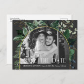 QRコード、ボスタイリッシュタニモダンカル写真救日付 案内ポストカード (正面/裏面)