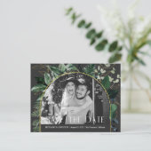 QRコード、ボスタイリッシュタニモダンカル写真救日付 案内ポストカード (スタンド正面)