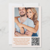 QRコード ボヘミアンチック レトロ フラワー ウェディング 招待状 (裏面)