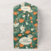 QRコード ボヘミアンレトロ フラワーズ ウェディング オールインワン招待状 (外側)