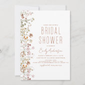 QRコード ボヘミアンワイルドフラワーの結婚前お披露目パーティー 招待状 (正面)