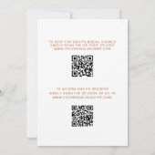 QRコード ボヘミアンワイルドフラワーの結婚前お披露目パーティー 招待状 (裏面)