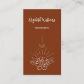 QRコード |ボホバラフローラムーンテラコッタ 名刺 (正面)