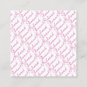 QRコード マゼンタ ピンク 書道 RSVP フォト エンクロージャーカード (裏面)