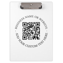 QRコード |ミニマリストのクリーンシンプルのホワイトスキャン クリップボード