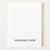 QRコード |ミニマリストのクリーンシンプルのホワイトスキャン プランナー手帳 (裏面)