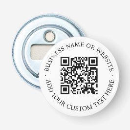 QRコード |ミニマリストのクリーンシンプルのホワイトスキャン 栓抜き