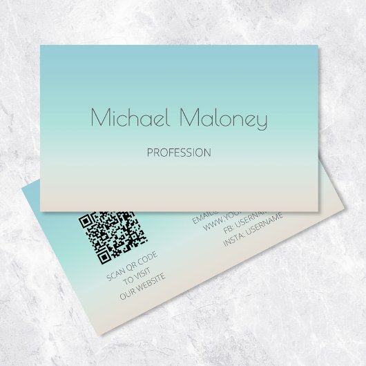 QRコード |ミニマリスト沿岸 名刺