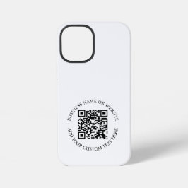 QRコード|ミニマリスト シンプル ホワイト スキャン ミー iPhone 12 MINIケース