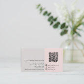 QRコード |ミニマリスト、ソーシャルメディアの名刺 名刺 (スタンド正面)
