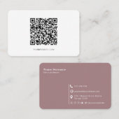 QRコード,ミニマリモダンスト,シンプルプロフェッショナルB 名刺 (正面/裏面)