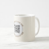 QRコード ミニマル シンプル グレー コーヒーマグカップ (正面右)