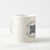 QRコード ミニマル シンプル グレー コーヒーマグカップ (正面左)