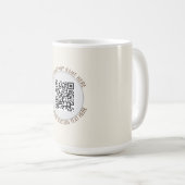 QRコード ミニマル シンプル グレー コーヒーマグカップ (正面右)
