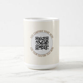 QRコード ミニマル シンプル グレー コーヒーマグカップ