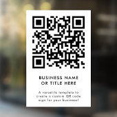 QRコード | モダン ミニマル クリーン シンプル ホワイト ウィンドウサイン