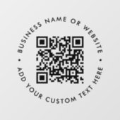 QRコード | モダン ミニマル シンプル ビジネス スキャナブル ウィンドウサイン (シート)