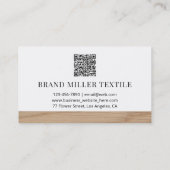 QRコード モノグラム ウッド パターン 名刺 (裏面)