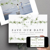 QRコード |ユーカリリースモノグラム結婚ズ セーブザデート
