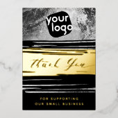 QRコード&ロゴモダン割引カード 箔シーズンカード (正面)