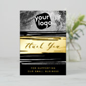 QRコード&ロゴモダン割引カード 箔シーズンカード (立ち正面)