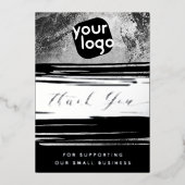 QRコード&ロゴモダン割引カード 箔シーズンカード (正面)