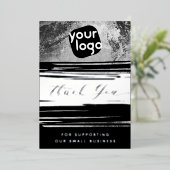 QRコード&ロゴモダン割引カード 箔シーズンカード (立ち正面)