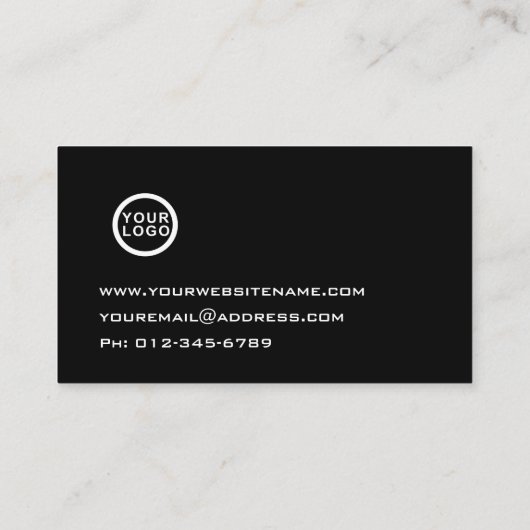 QRコード |ロゴモダン白黒名刺 名刺 (裏面)