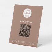 QRコード ロゴ ベーカリービジネス ペデスタルサイン 台座サイン (正面)