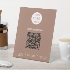 QRコード ロゴ ベーカリービジネス ペデスタルサイン 台座サイン