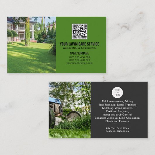 QRコード・ローン・ネ気にットワークモダン機能  名刺 (正面/裏面)