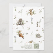 QRコード ワイルドフラワー  ストロベリー オー ベイビーシャワー 招待状 (裏面)