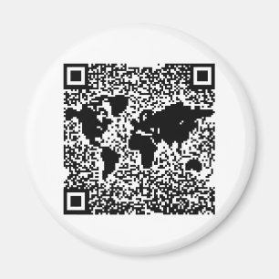 QRコード-世界 マグネット