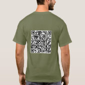 QRコード 主に信頼せよ 信仰 Tシャツ (裏面)