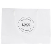 QRコード 企業ロゴ 公式ウェブサイト カスタム ラージペーパーバッグ (裏面)