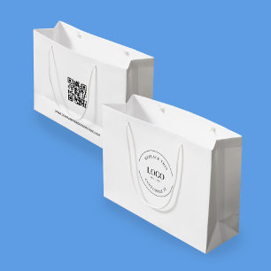 QRコード 企業ロゴ 公式ウェブサイト カスタム ラージペーパーバッグ