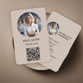 QRコード，写真，サロン 名刺