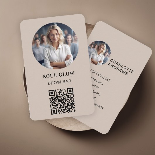 QRコード，写真，サロン 名刺