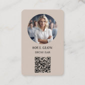QRコード，写真，サロン 名刺 (正面)