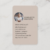 QRコード，写真，サロン 名刺 (裏面)