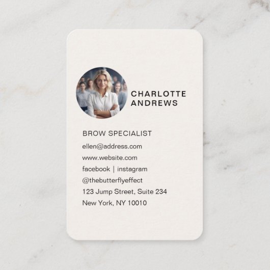 QRコード,写真,サロン 名刺 (裏面)