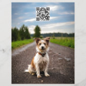 QRコード＆切り取り式の編集可能な迷子犬ポスター チラシ (裏面)