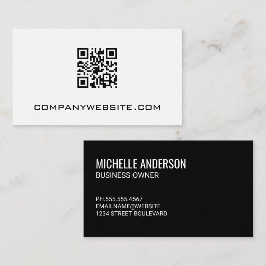 QRコード 名刺 (正面/裏面)