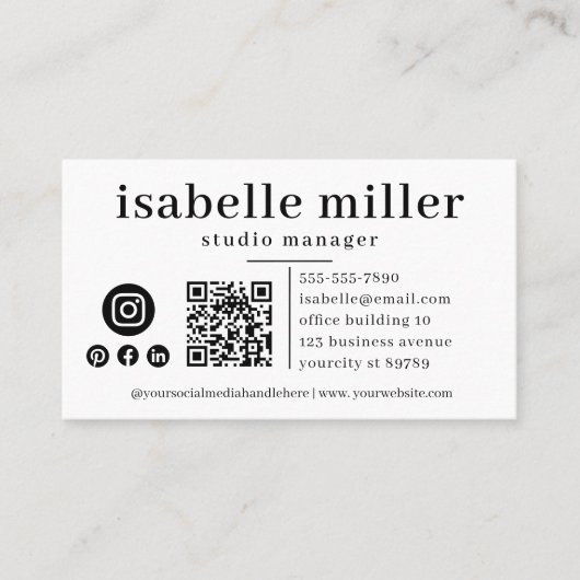 QRコード 名刺 (正面)