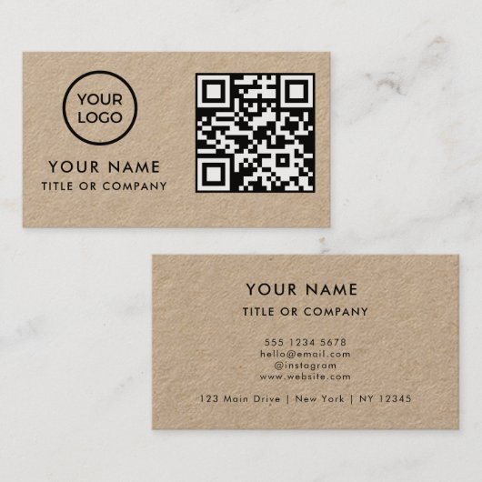 QRコード 名刺 (正面/裏面)