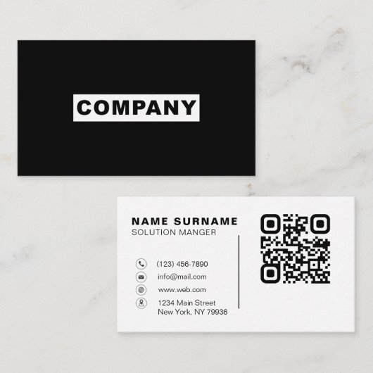 QRコード 名刺 (正面/裏面)